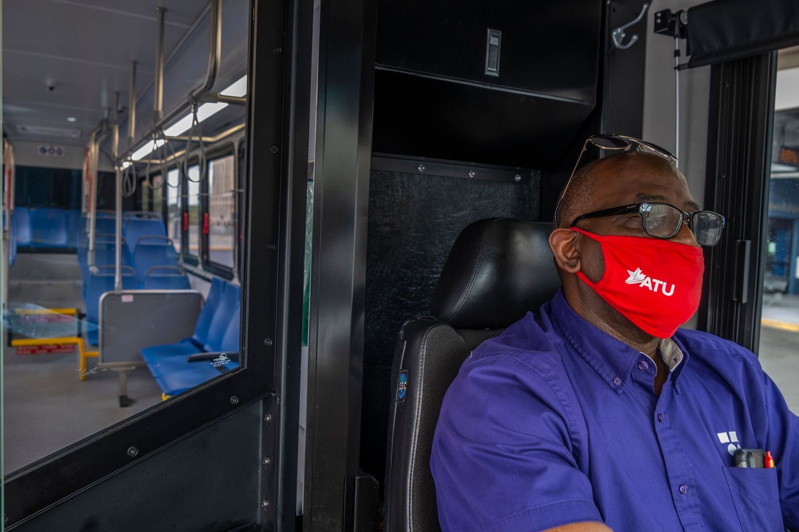 A WeGo bus driver starting his route in 2021. (Photo: John Partipilo)